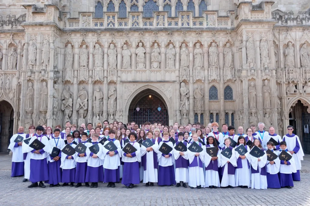 Official Choir Photo outside the east end after the final Evensong on Sunday.